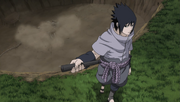 Sasuke détruit la cachette de l'Akatsuki