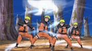 Naruto bir Rüzgar Tipi: Rasenshuriken oluşturuyor.