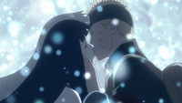 Naruto and Hinata kiss