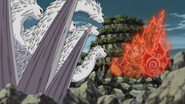 Susanoo de Itachi contra Orochimaru.