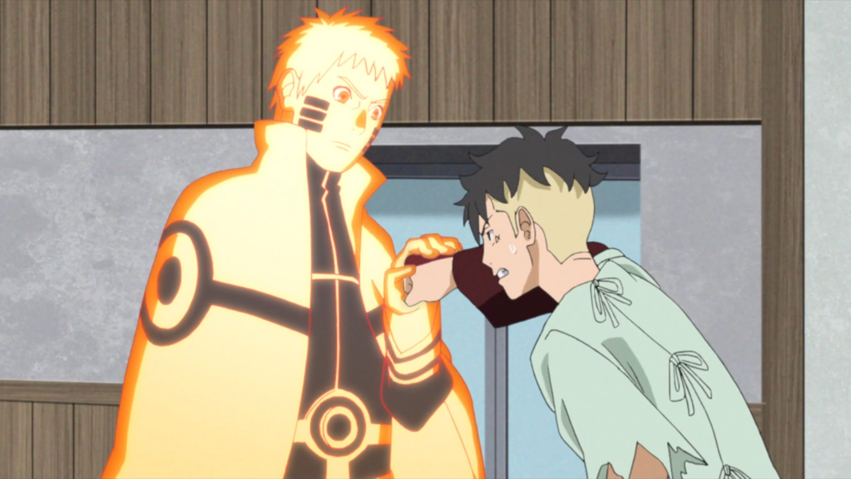 Kawaki confronts Naruto