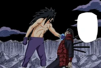 Madara absorvendo o chakra de Hashirama