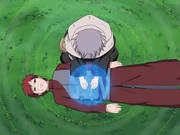 Chiyo donnant à Gaara son énergie vitale.