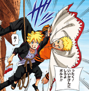Boruto surprised by Naruto