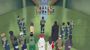 Asuma y los demás reciben a los Genin que han superado la segunda prueba