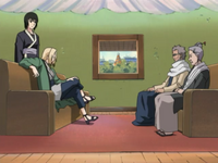 Homura and Koharu meet with Tsunade