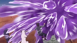 …which explodes into a giant cloud to stun enemies.