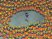 Naruto clones vs Sasuke