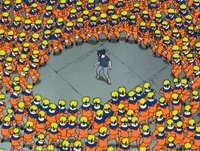 Naruto clones vs Sasuke