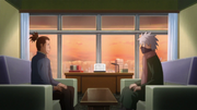 Iruka and Kakashi talk