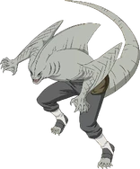 Kisame's appearance after merging with Samehada.