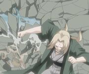 Tsunade manifestando su ira