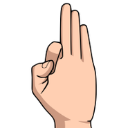 O selo da Água (水, Mizu).