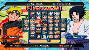 Naruto clash of ninja revolution 3 Seleccion de personajes