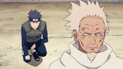Shisui diz a verdade para Hiruzen.