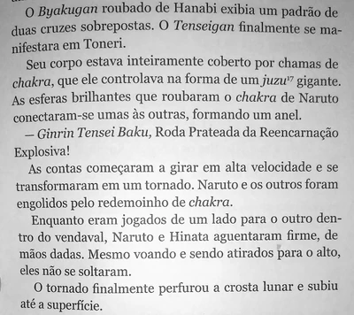 Recorte do capítulo 4 da novela The Last: Naruto o Filme.