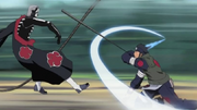 Asuma lutando contra Hidan