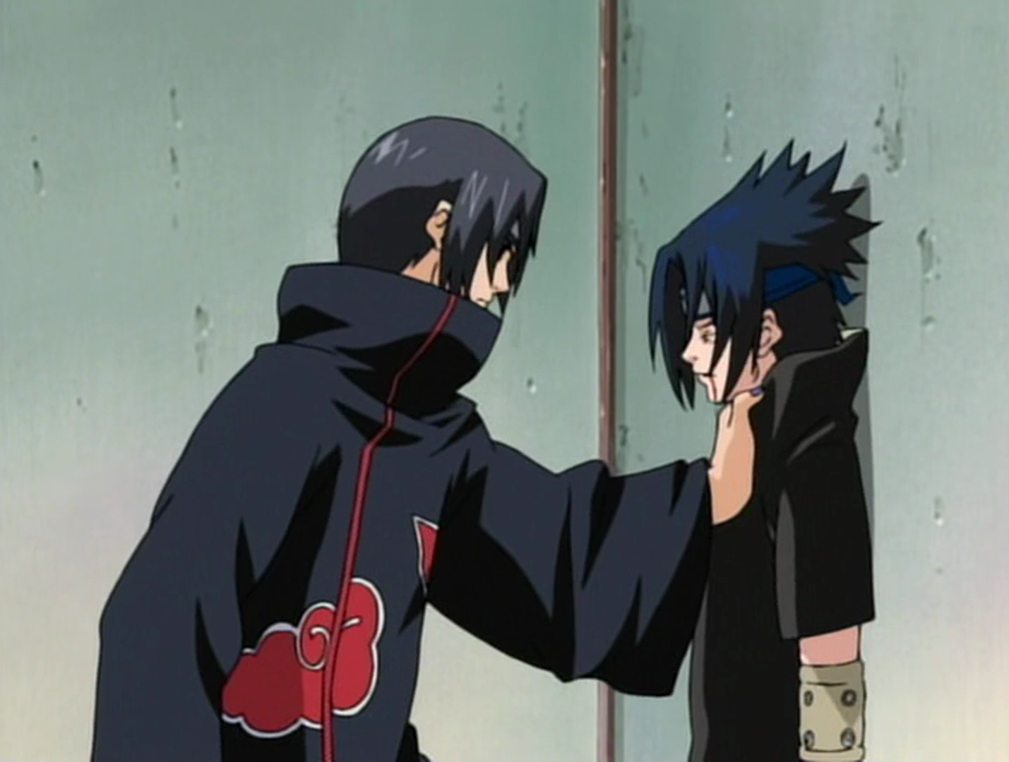 Sasuke attacked Itachi until he was knocked unconscious by Itachi