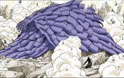 Sasuke protege a los demas con Susanoo HD