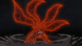 Naruto's four-tailed Version 1 form; anime-only.[8]