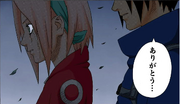 Sasuke dizendo adeus a Sakura (Mangá Colorido)