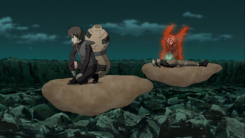 Gaara and Sakura flying