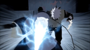 Kakashi et Obito se transpercent mutuellement