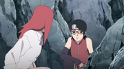 Sarada meets Karin.