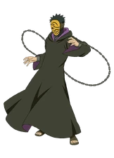 Обито во время нападении Девятихвостого на Деревню Скрытого Листа