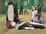 Gaara derrotado por Naruto