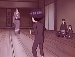 A gyermek Hinata edzés közben