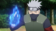 Kakashi concentrando chakra