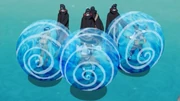 Kisame using his water clones in conjunction with the Water Prison Technique.