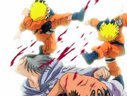 Naruto acaba con los guardaespaldas de Gatō