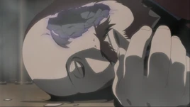 Mukade's damaged face…