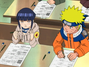 Naruto and hinata at first exam