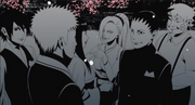 Team Asuma congratulates Naruto and Hinata