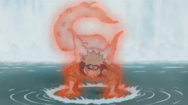 Naruto's one-tailed Version 1 form.