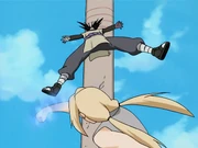 Tsunade defeats Orochimaru.