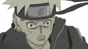 Naruto reacts to Kurama's extraction.