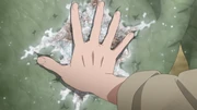Sasuke creating supercooled water by combining Wind and Water Release.