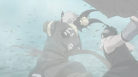 Zabuza cuts down Haku