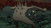 Hinata fights a Ten-Tails' replica