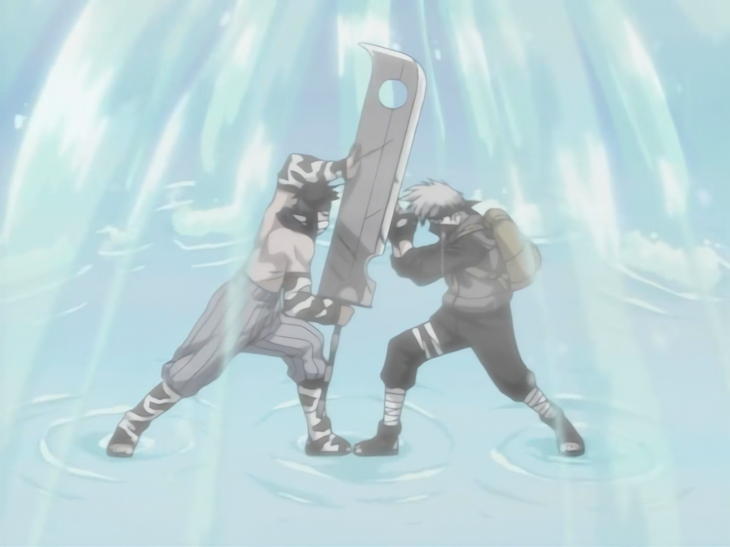 kakashi with zabuza sword