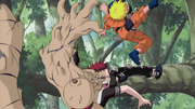 Naruto saves Sasuke from Gaara