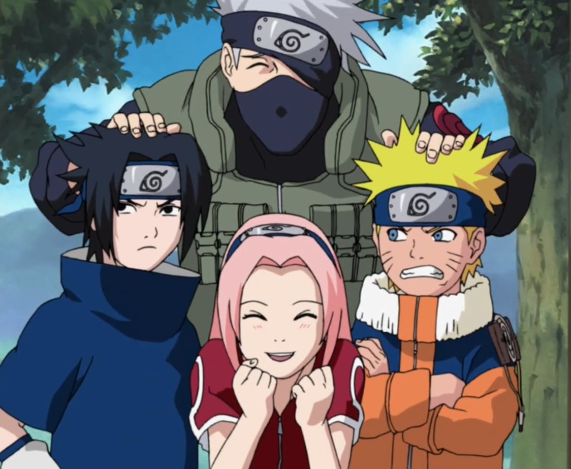 personagens  4 integrante do time 7-Naruto Classico, capítulo 1