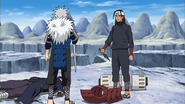 Tobirama vendo Hashirama prestes a se matar.