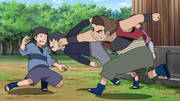Dokan punches Itachi's clone
