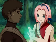 Sakura curando a Gaara