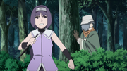 Sumire defends herself from birds